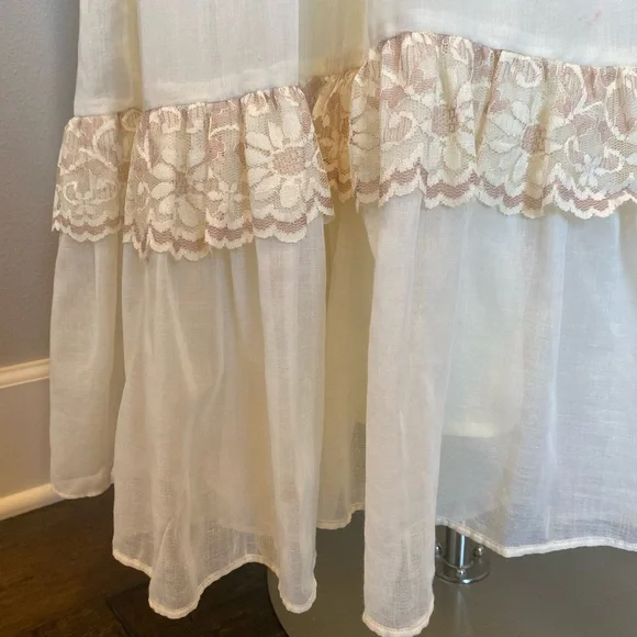 🌺SOLD🌺 Gunne Sax 70s 80s Prairie Corset Wedding Boho Maxi Gown Dress 11 - Picture 11 of 13